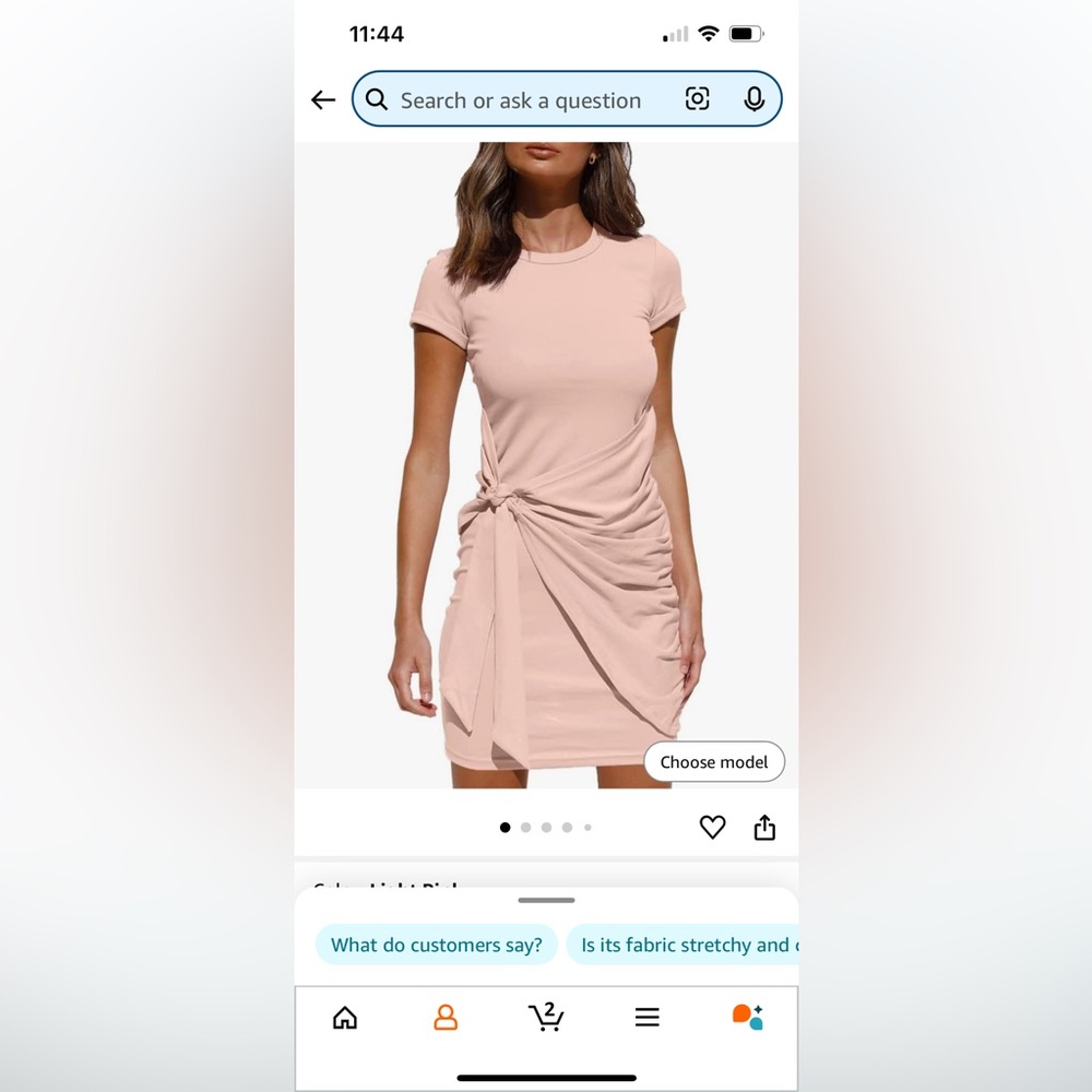 Light pink bodycon dress